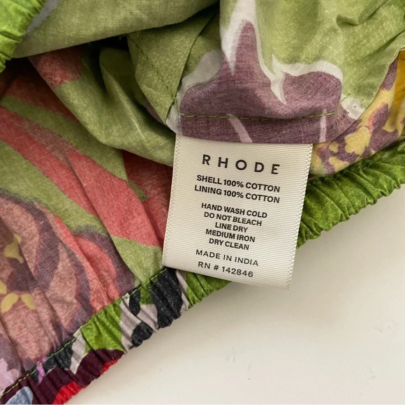 NWT RHODE Floral One Shoulder Crop Top Size 6 Tropical Cruise Resortwear - Picture 6 of 11